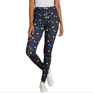 NWT ModCloth Keeping It Cardio Leggings Cherry Bomb print size XS